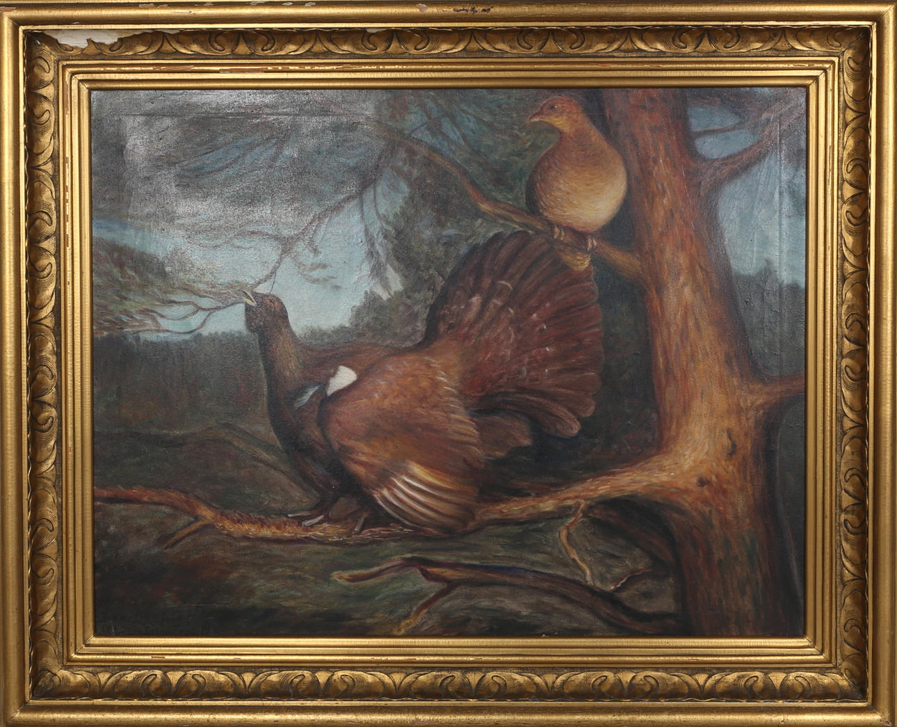 MARTIN ARONSSON-LILJEGRAL. REPLIK. Orrspel, olja på duk, Cop efter Bruno Liljefors, signerad samt daterad 1923.