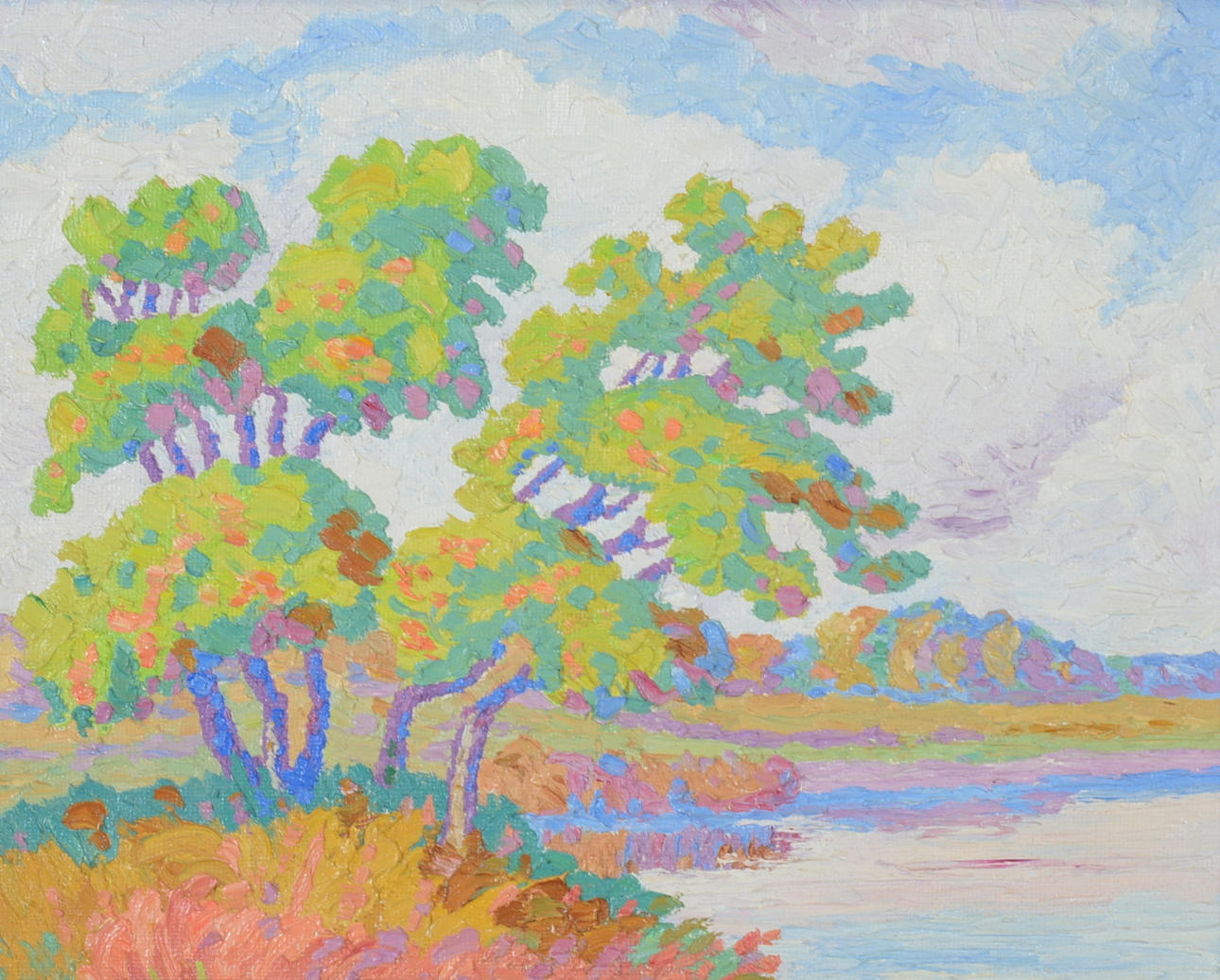 HILDING JADERBORG. Olja på pannå.