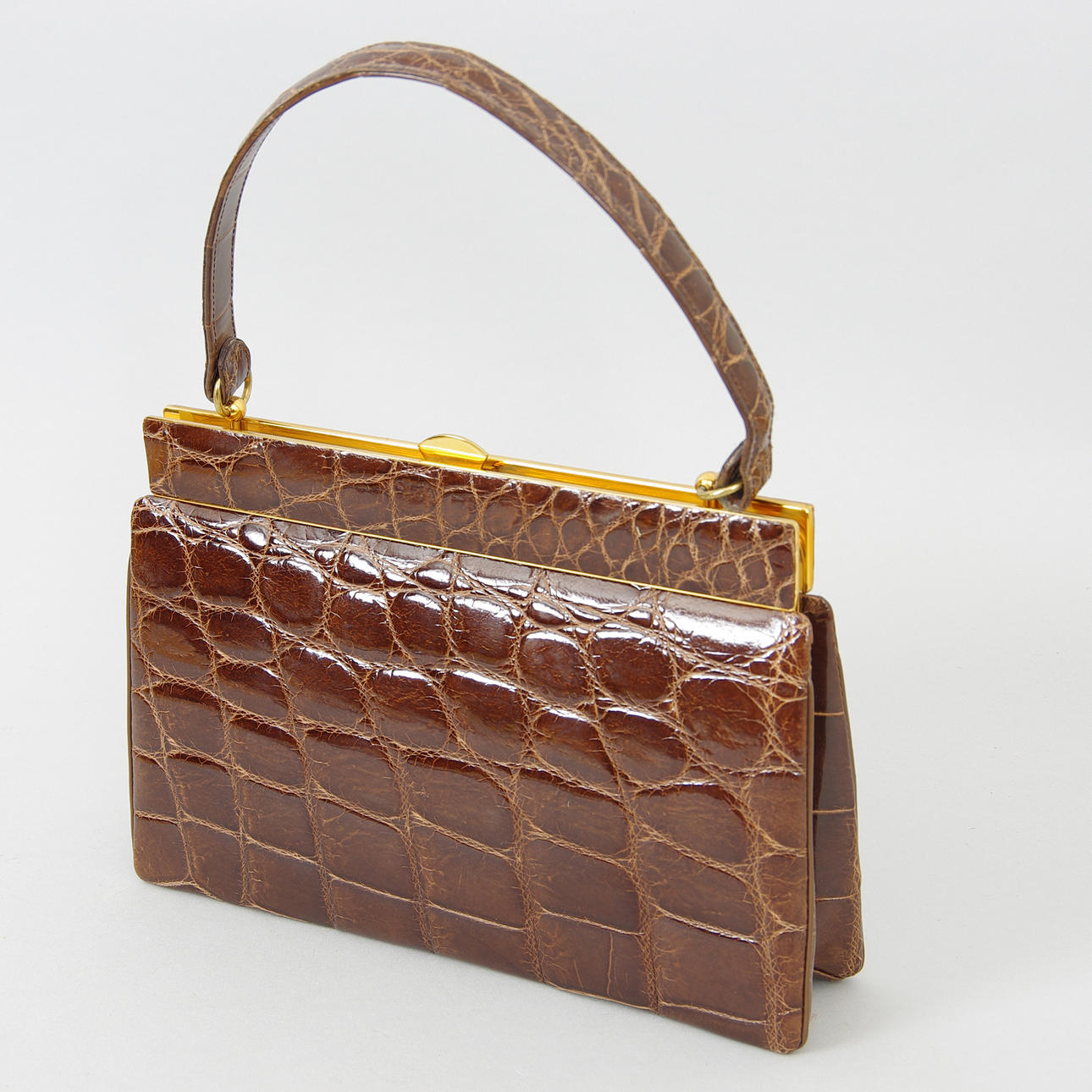 HANDVÄSKA, krokodil.