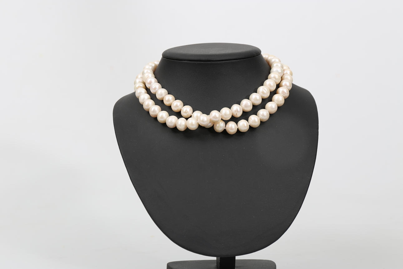 HALSBAND, sötvattenspärlor, 11-12 mm, 2000-tal.