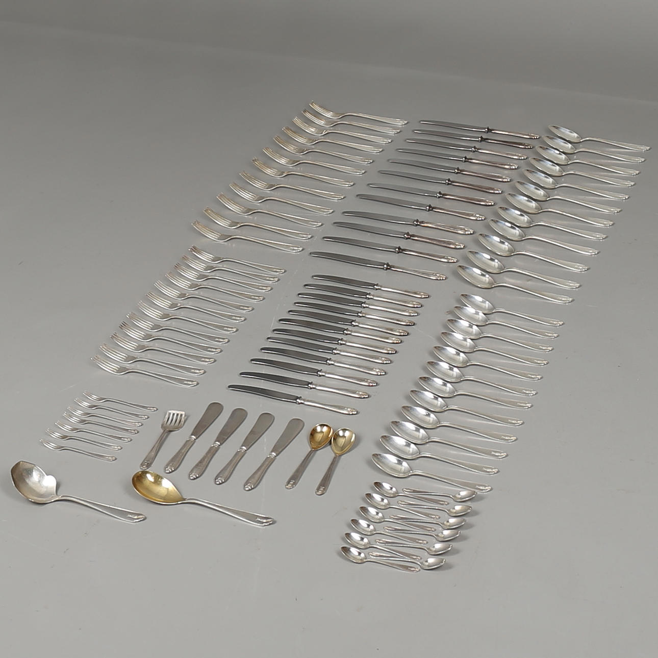 BESTICK i nysilver, 76 delar, "Vasa", GAB, Stockholm.