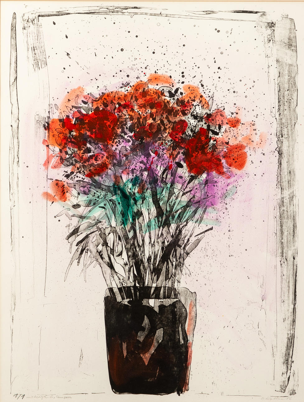 OSKAR KOLLER (1925-2004). blomvas.