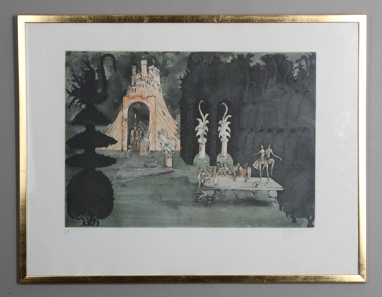 LARS BO. litografi, "Ur svansjön", sign och numrerad143/150.