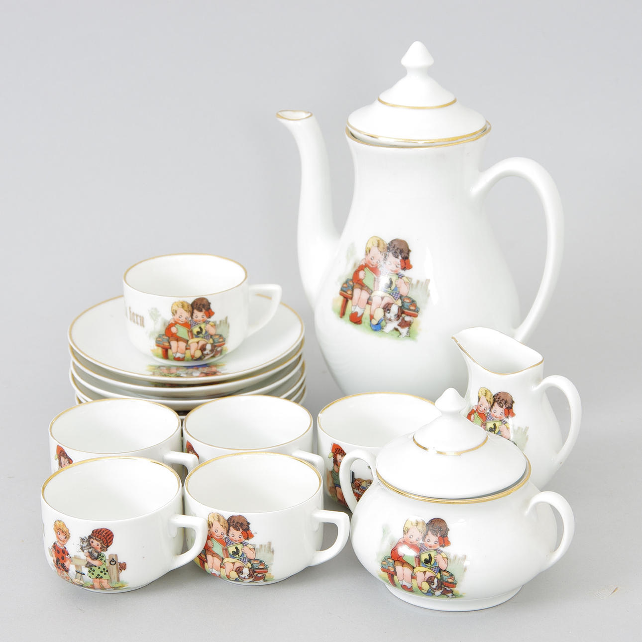 DOCKSERVIS, porslin, "För snälla barn".