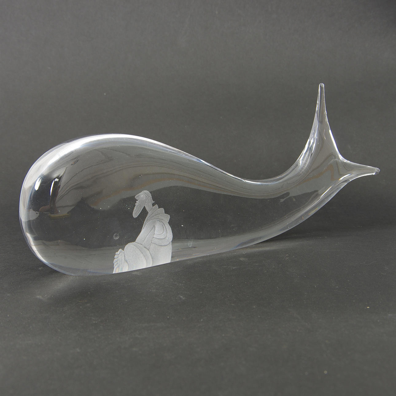 FIGURIN, glas, Vicke Lindstrand, Kosta.