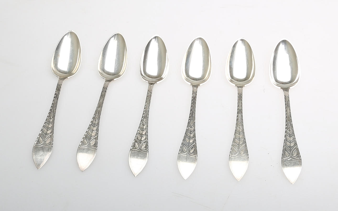 SKEDAR, 6 st, silver, Danmark, 1899.
