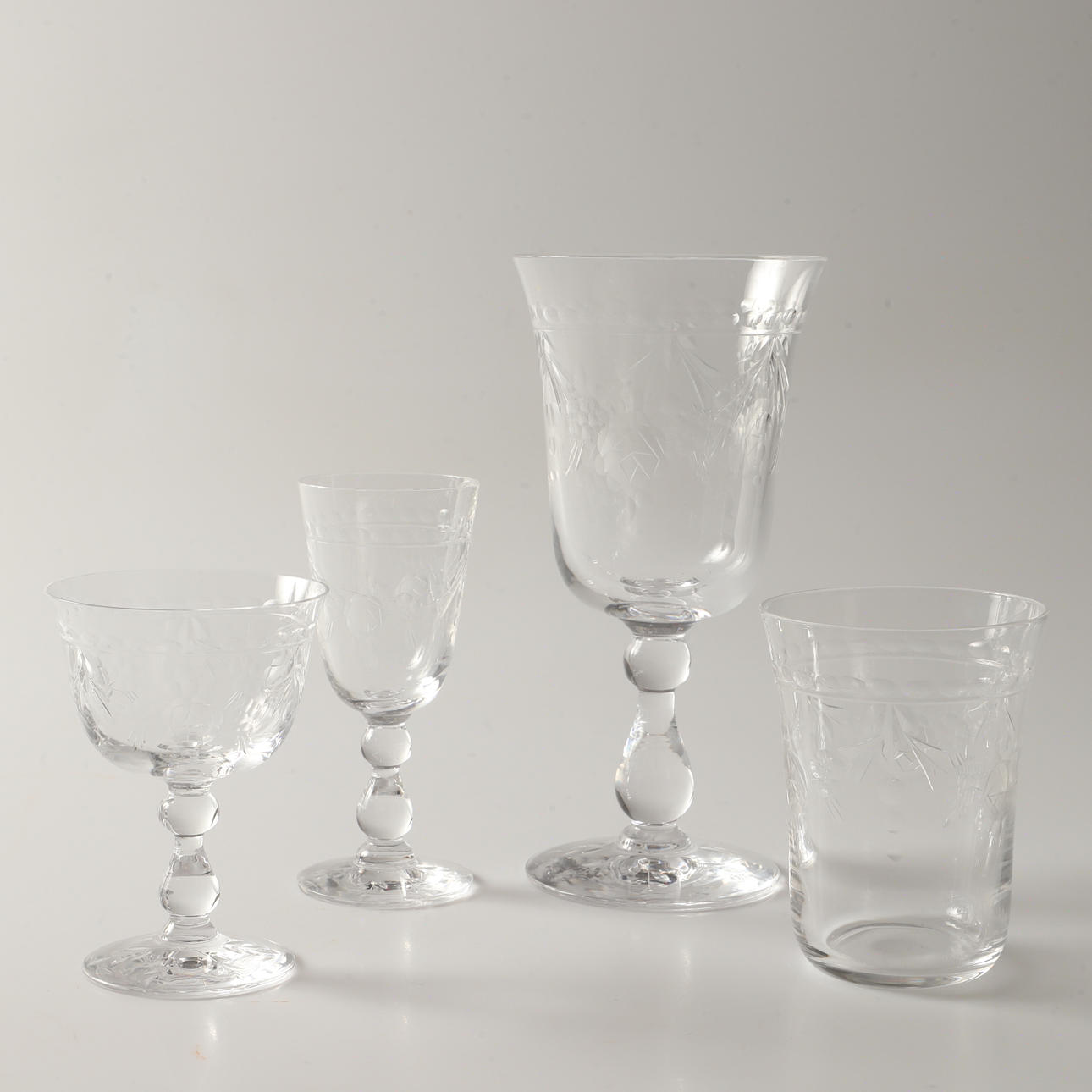 GLASSERVIS, 38 delar, "Eriksberg", Boda.