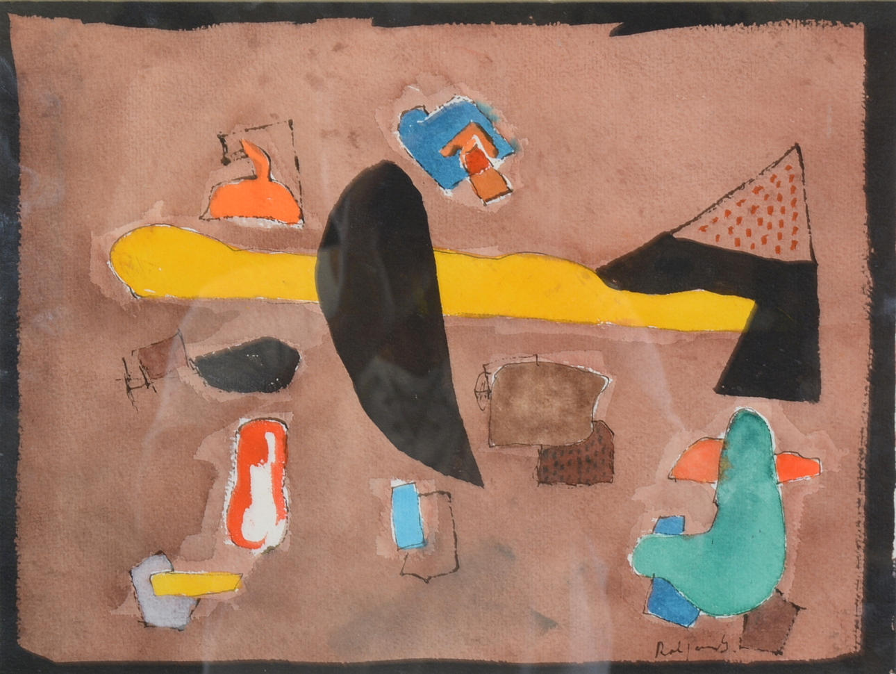 ROBERT JACOBSEN. Gouache.