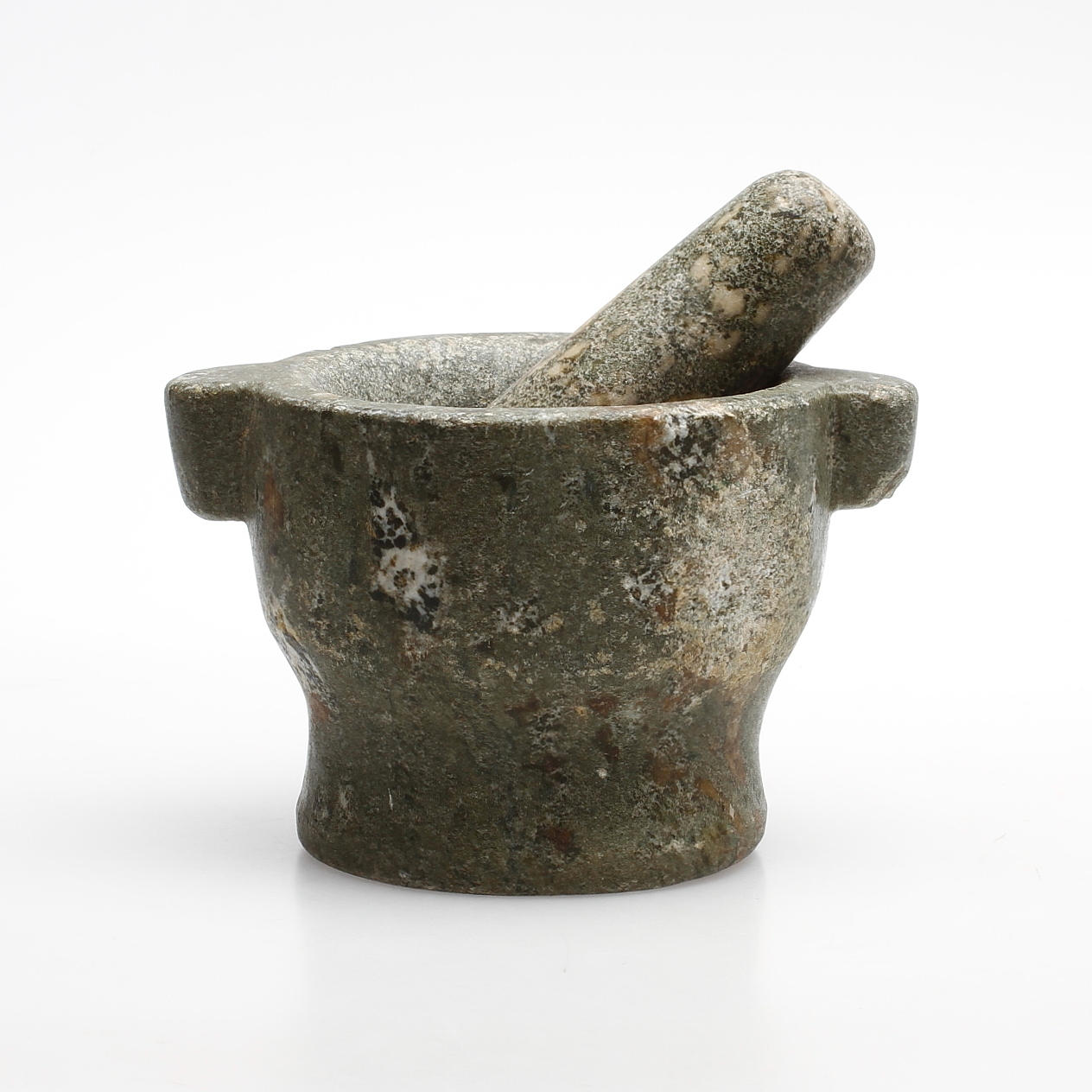 MORTEL med STÖT, kolmårdsmarmor, 1800-tal.