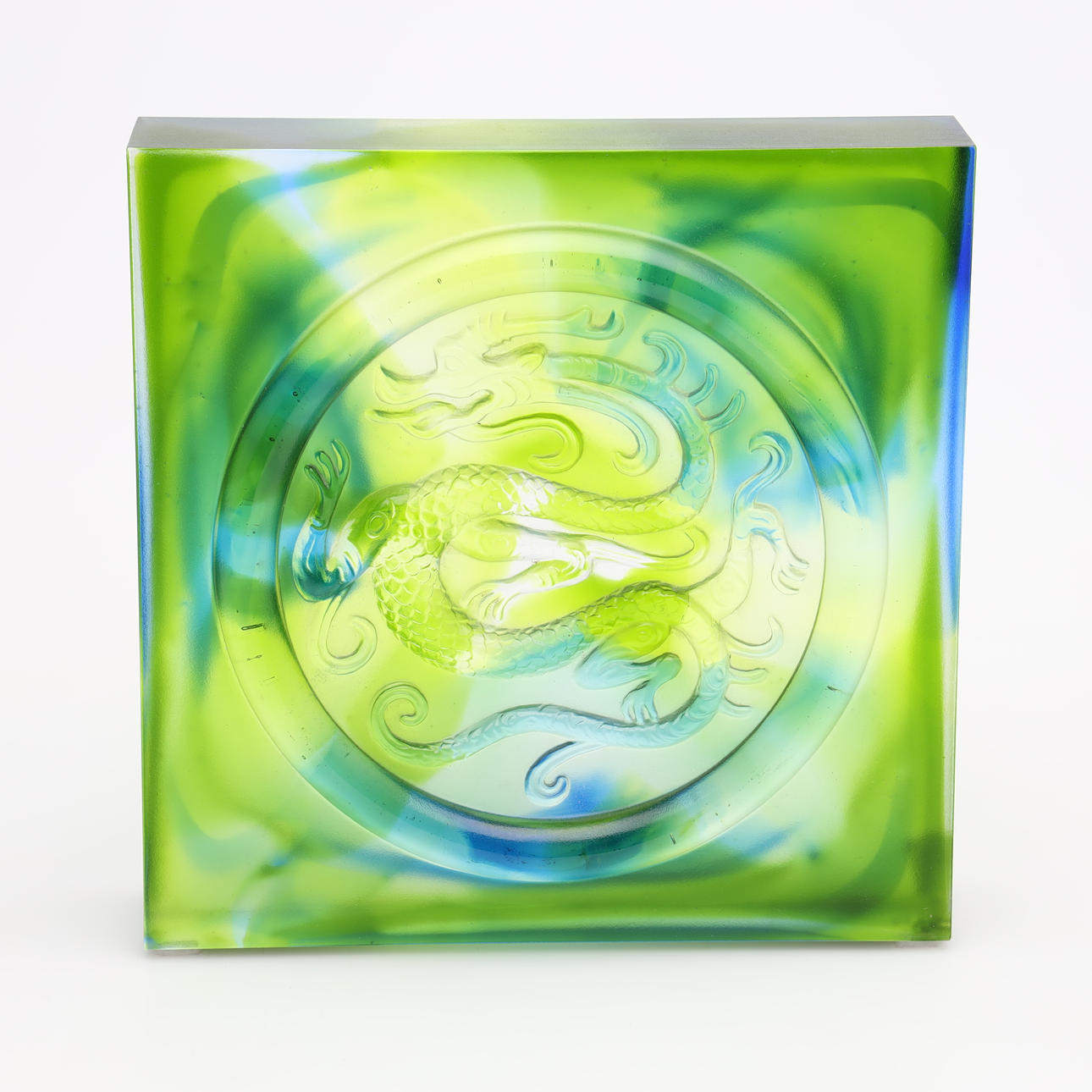 RELIEFER, 2 stycken, glas.