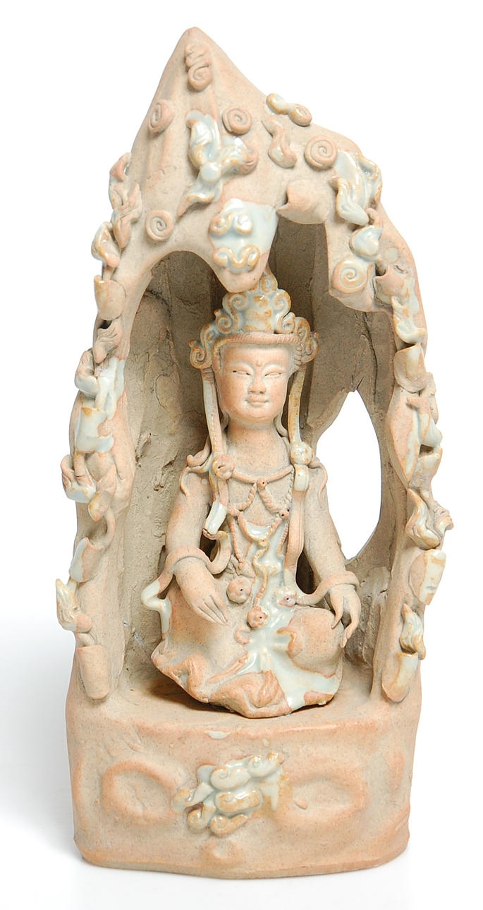 BUDDHASKULPTUR, lergods, Guangyin.