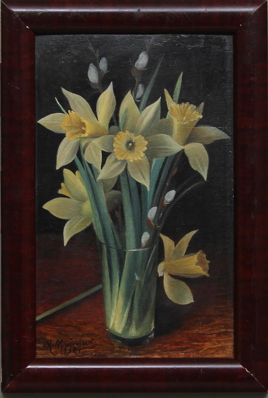 MAGNI MAGNINO. Olja på pannå, signerad och daterad 1921.