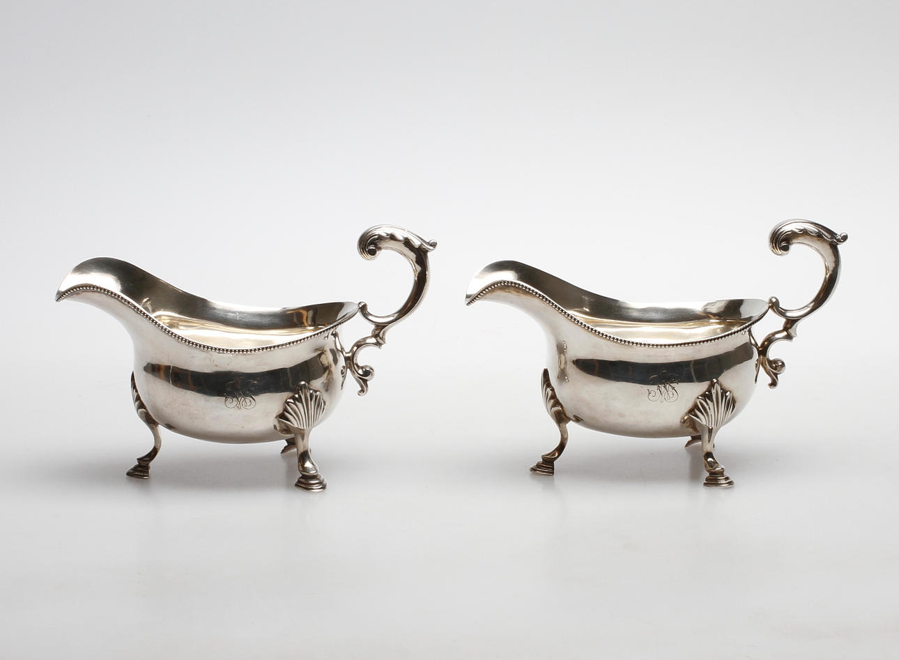 SÅSKANNOR, ett par, silver, John Lambe, London, 1784, vikt ca 686 gram.