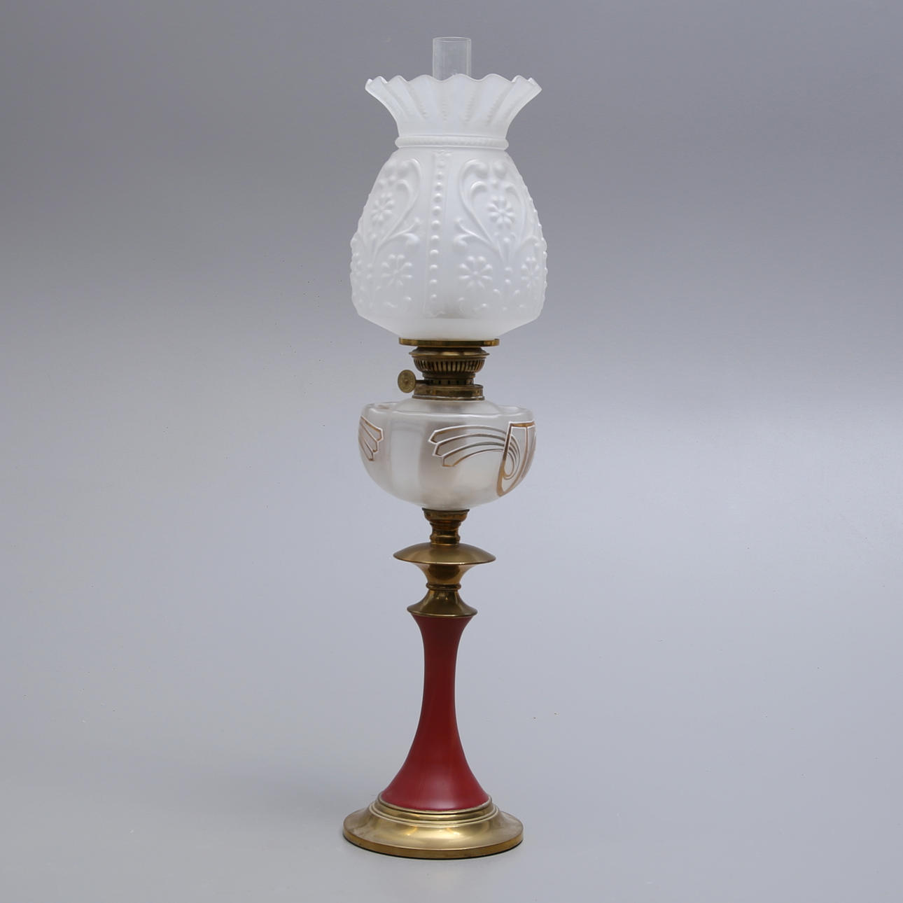 PETROLEUMLAMPE, Jugendstil, Tischmodell.