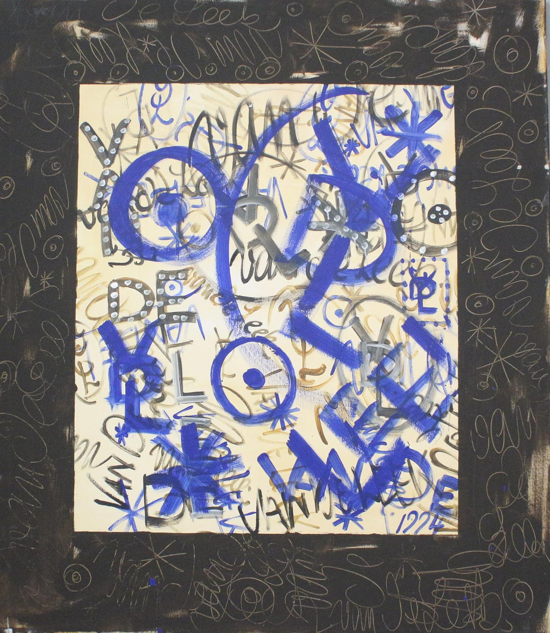 BERND VAN DE LEEK. 'Abstract Composition', acrylic on canvas.