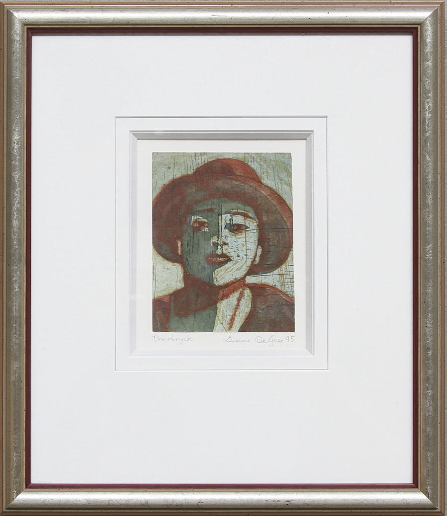ANNE DE GEER. Provtryck, signerad och daterad 95.