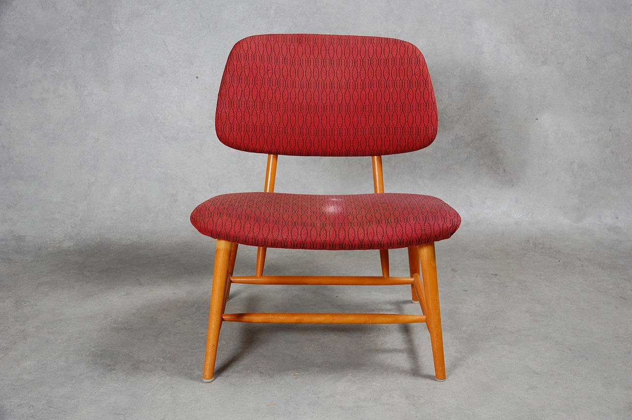 FÅTÖLJ " Te Ve-Stolen " Alf Svensson, formgiven 1953,Ljungsindustrier AB Bar bohag.