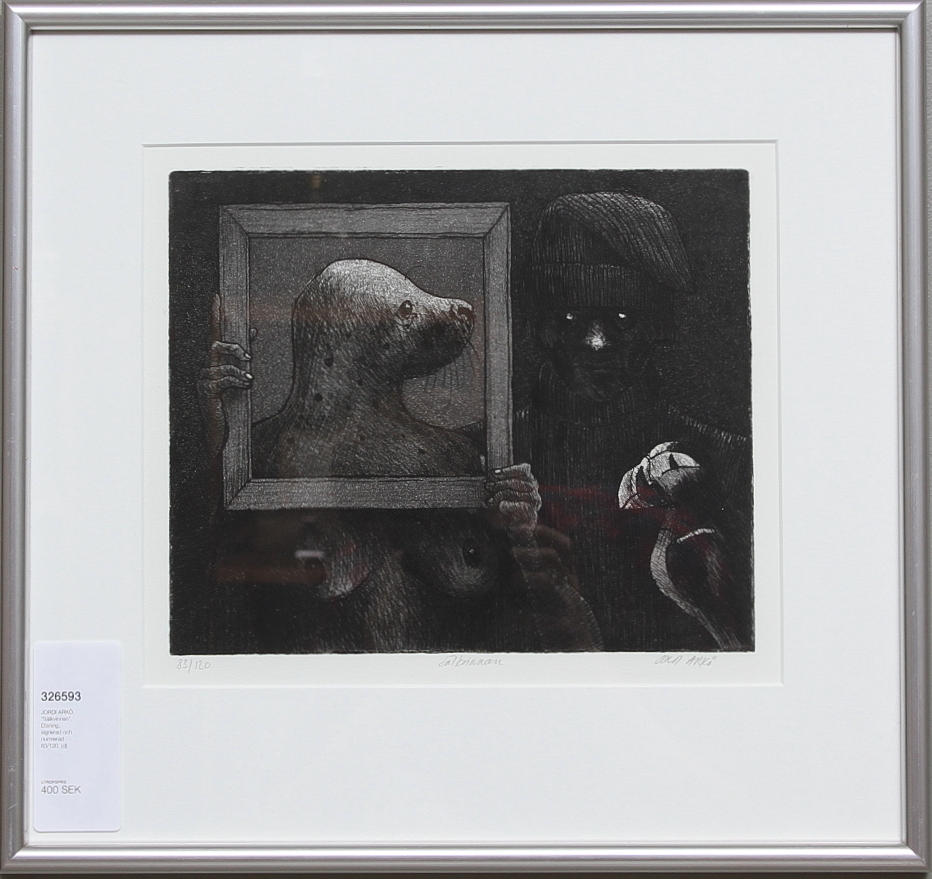 JORDI ARKÖ. "Sälkvinnan". Etsning, signerad och numrerad 83/120.