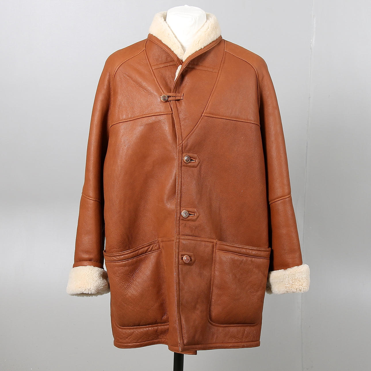 ジャケット・アウター vintage goa sheep skin design leather jk vintage goa sheep skin design leather jk G.O.A. Leather