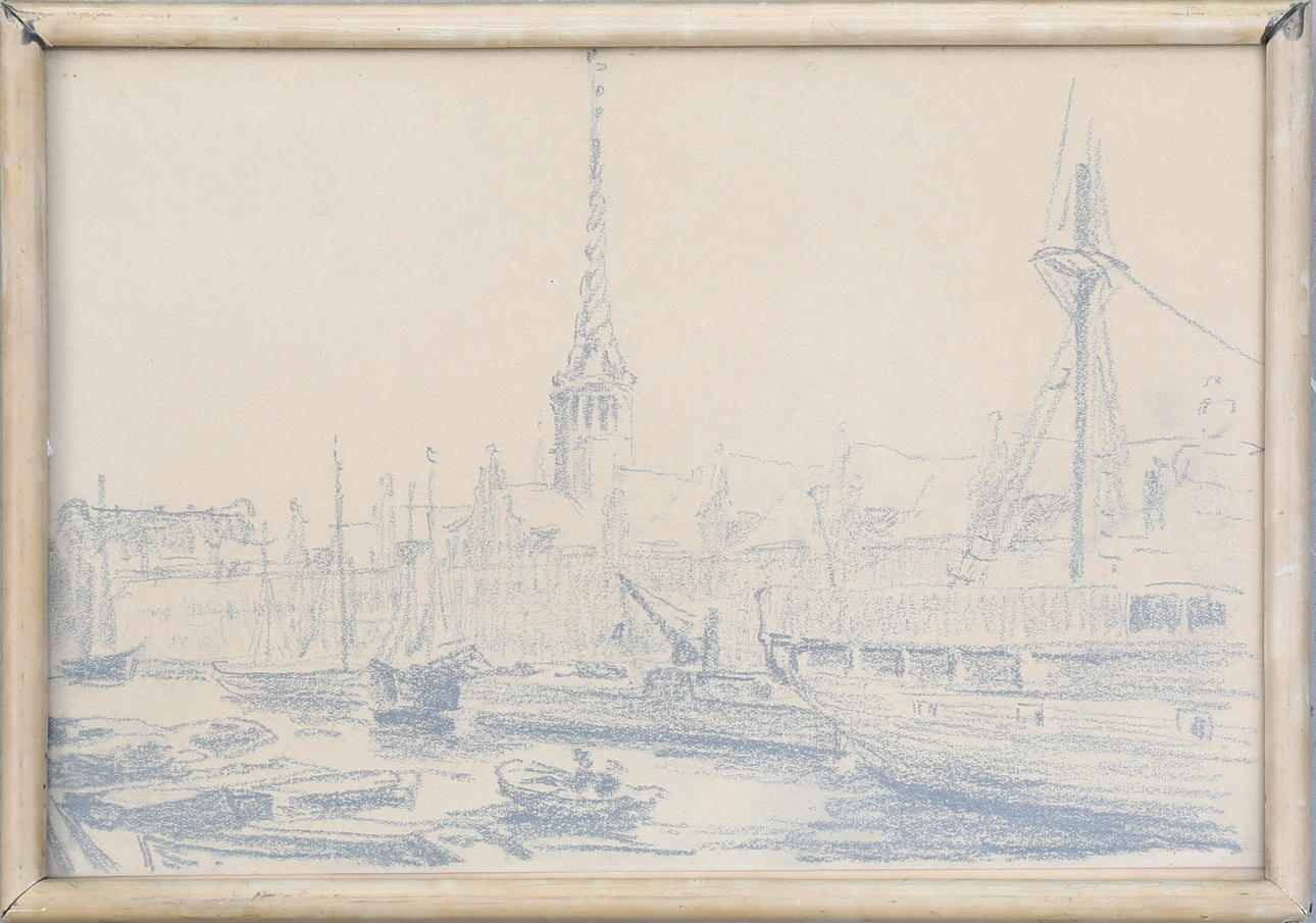 ATTRIBUTED TO VICTOR WESTERHOLM. drawing, unsigned ,1914, Copenhagen.
