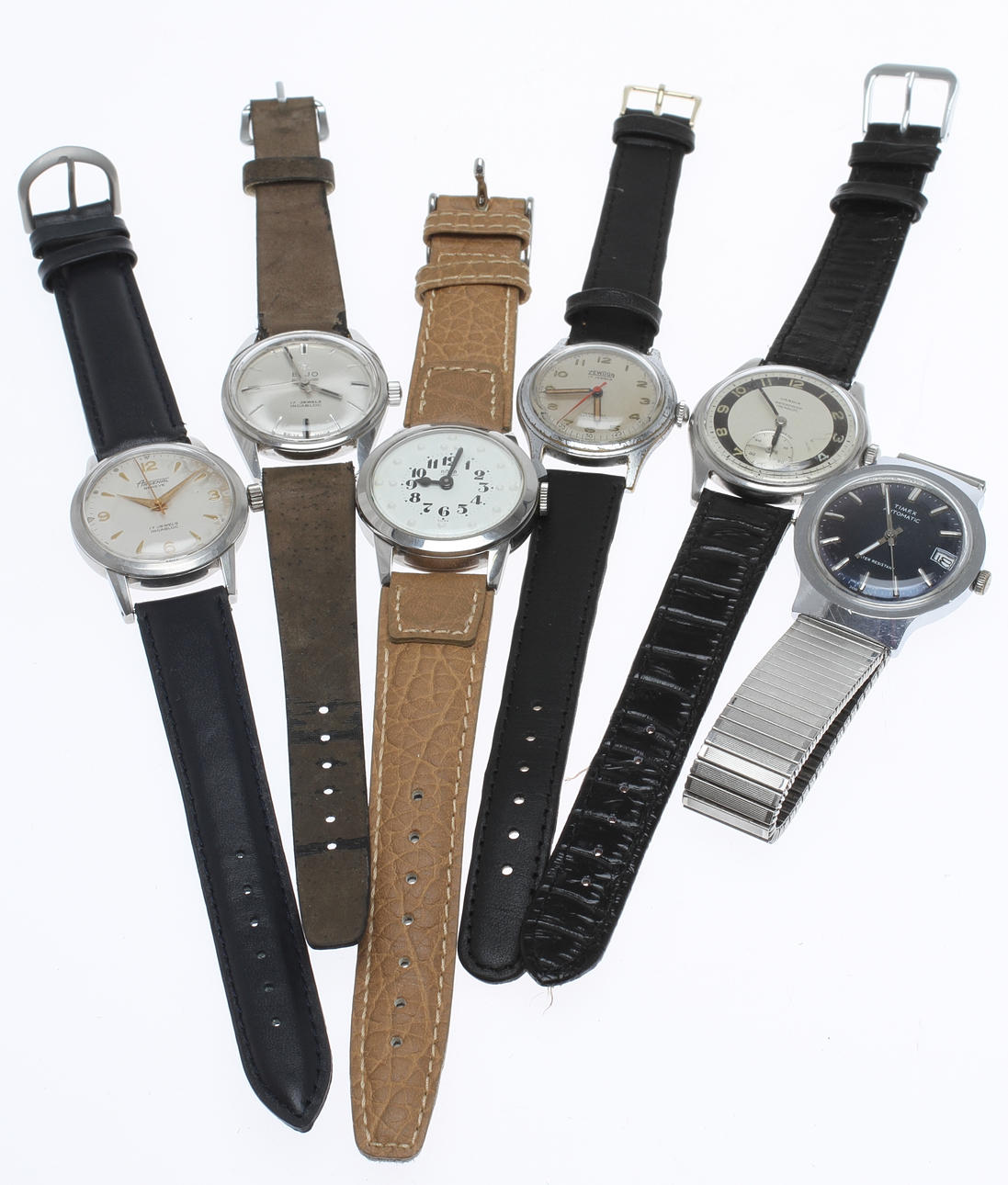 ARMBANDSUR, 6 st, bla Eljo och Urania.