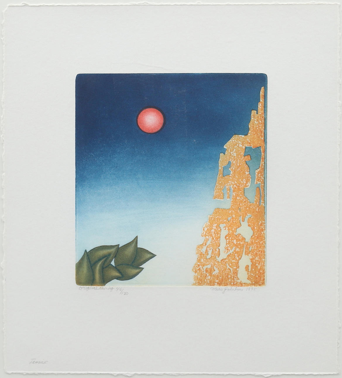 HANS JOHNFORS (FÖDD 1941). “Fragile”, etching, 46/130, signed and dated 1995.