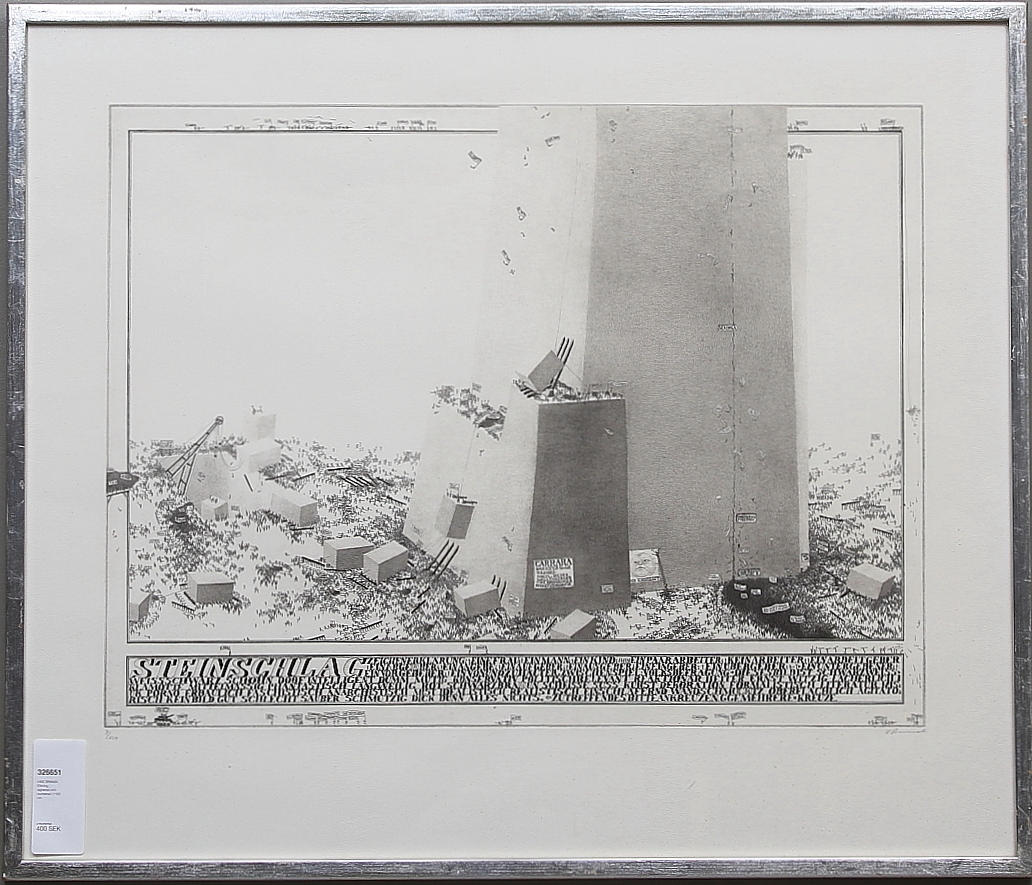 UWE BRANDI. Etsning, signerad och numrerad 7/120 cm.