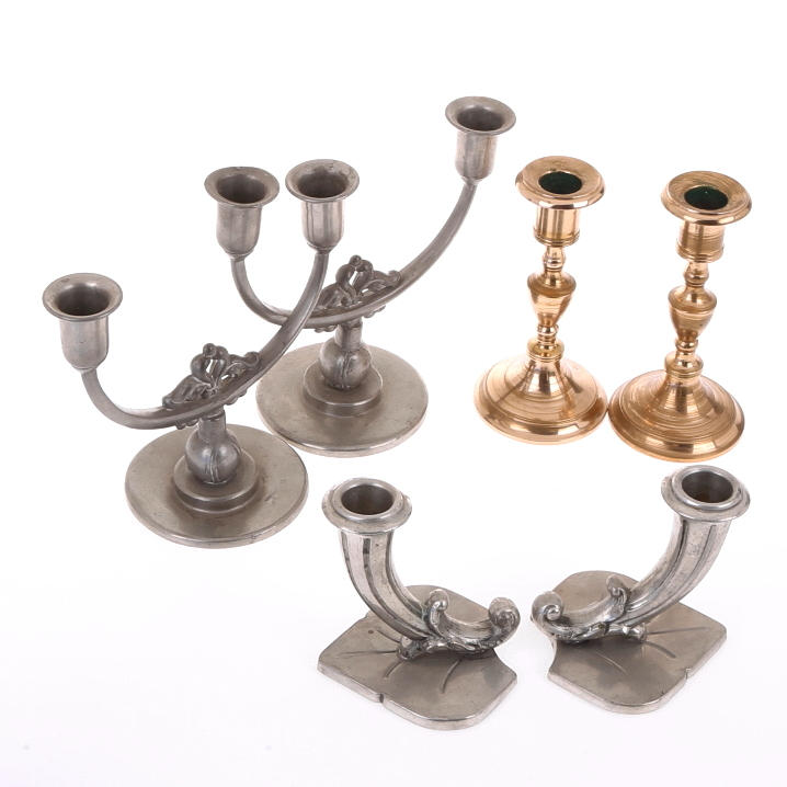 LJUSSTAKAR 3 par, tenn och malm.