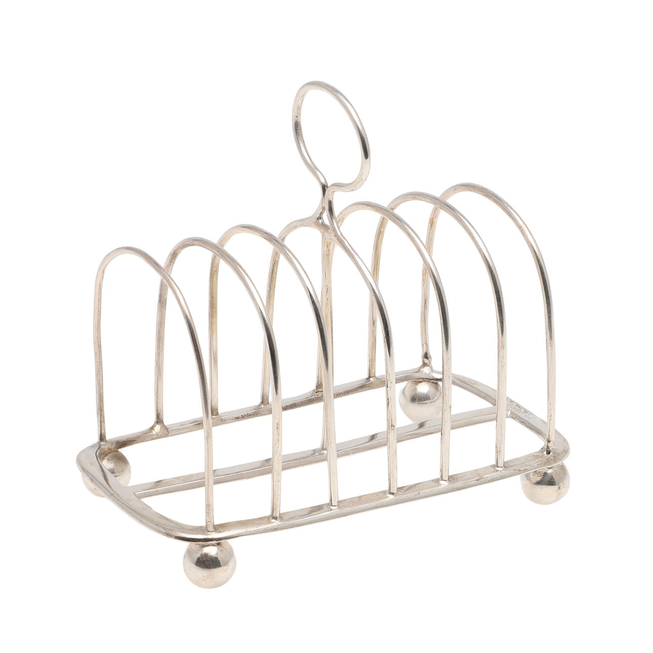 ET SENT VICTORIANSK SØLVTOASTSTATIV.