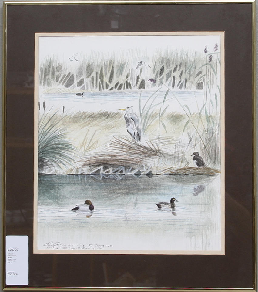 GREGER JOHANSSON. Akvarell, signerad och daterad aug. -84.