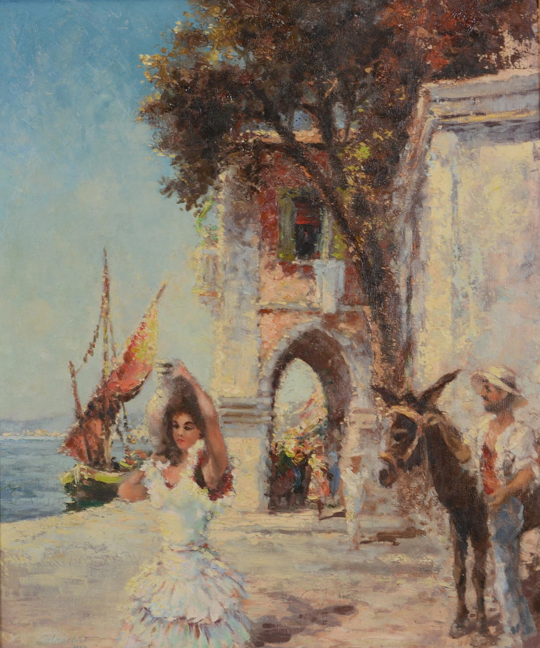 CALANDRE GIOVANNI. Olja på duk.