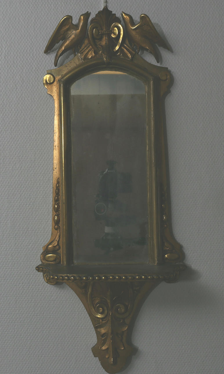 VÄGGSPEGEL, trä, förgylld, 1800-talets andra hälft.