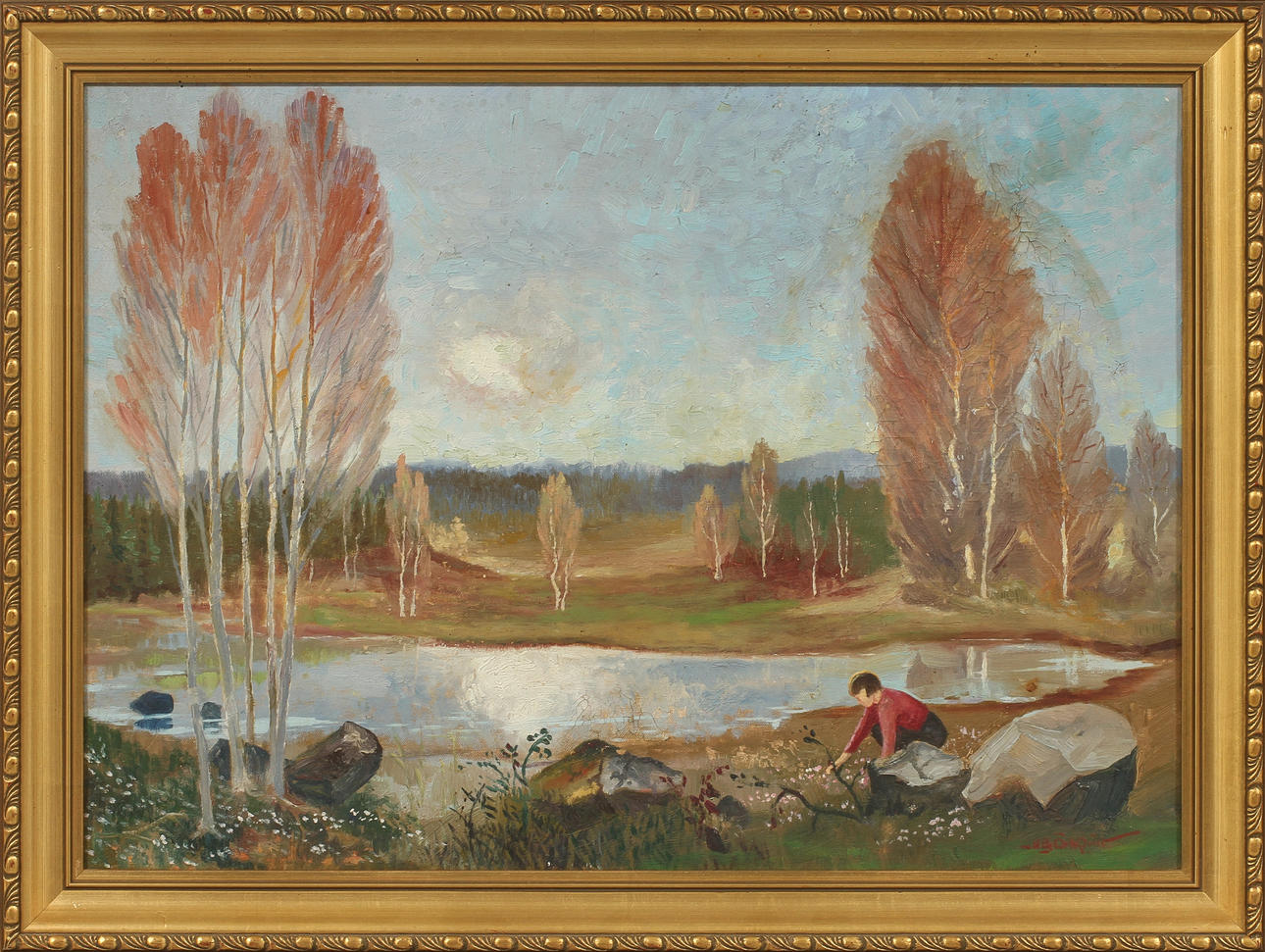 NILS BJÖRKQVIST. Olja på duk, signerad.