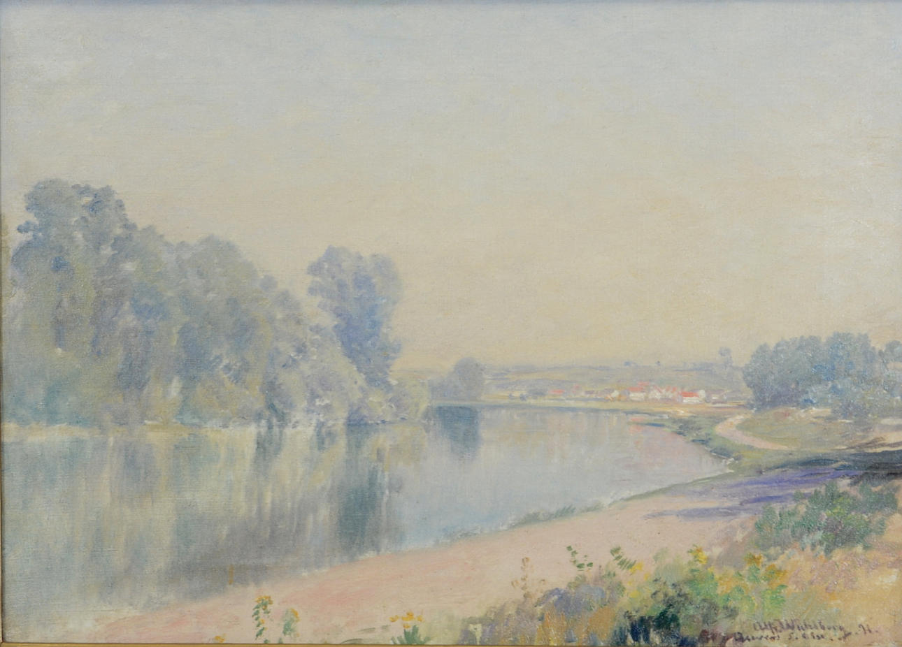 ALFRED WAHLBERG. Olja på duk.