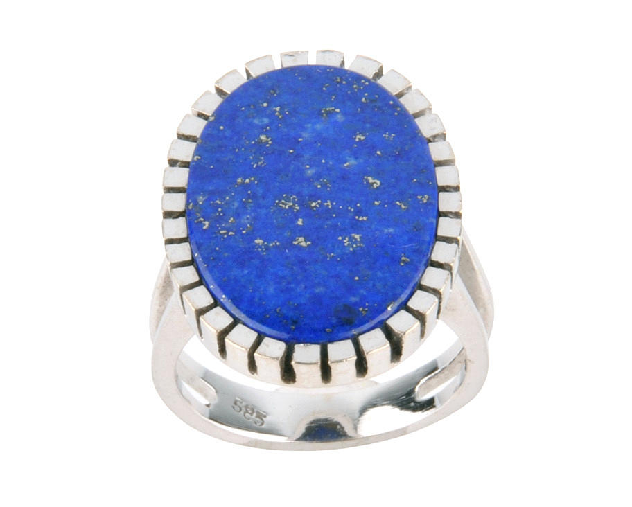 LAPIS RING 585 vitguld ca. 7,5 g.