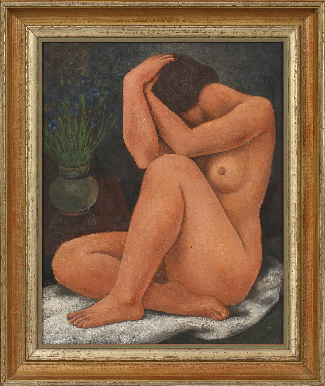 ARVID CARLSSON. Modell, olja på duk, sign o dat 1945.