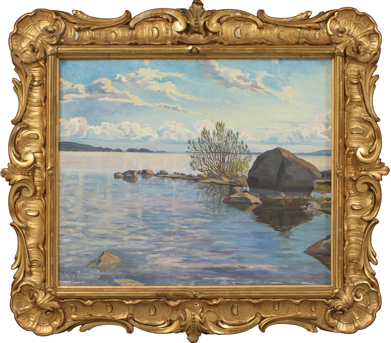 ÅKE PLANTIN. Landskap, olja på duk, signerad.