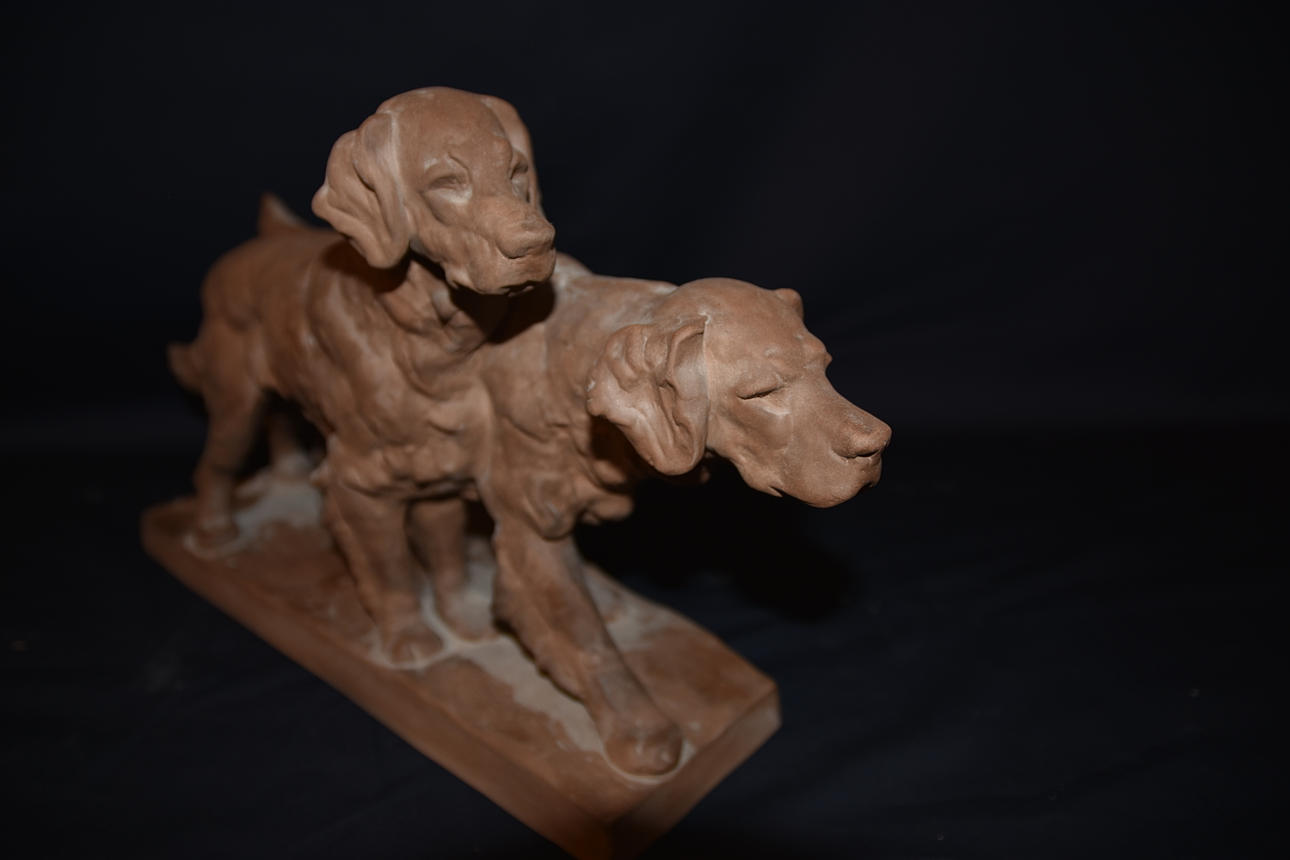 Jaktrunda, efter Else BACH, Karlsruhe majolica.