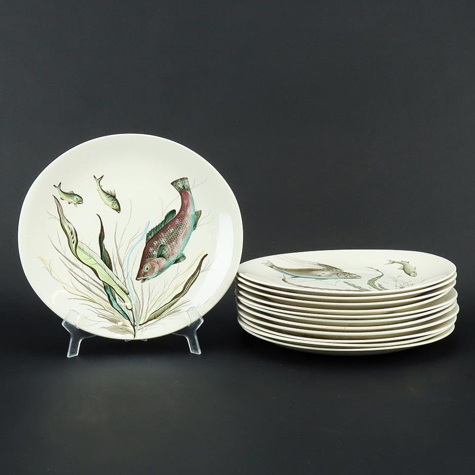 FISH PLATES 12 pieces, Johnson Bros, Fish.