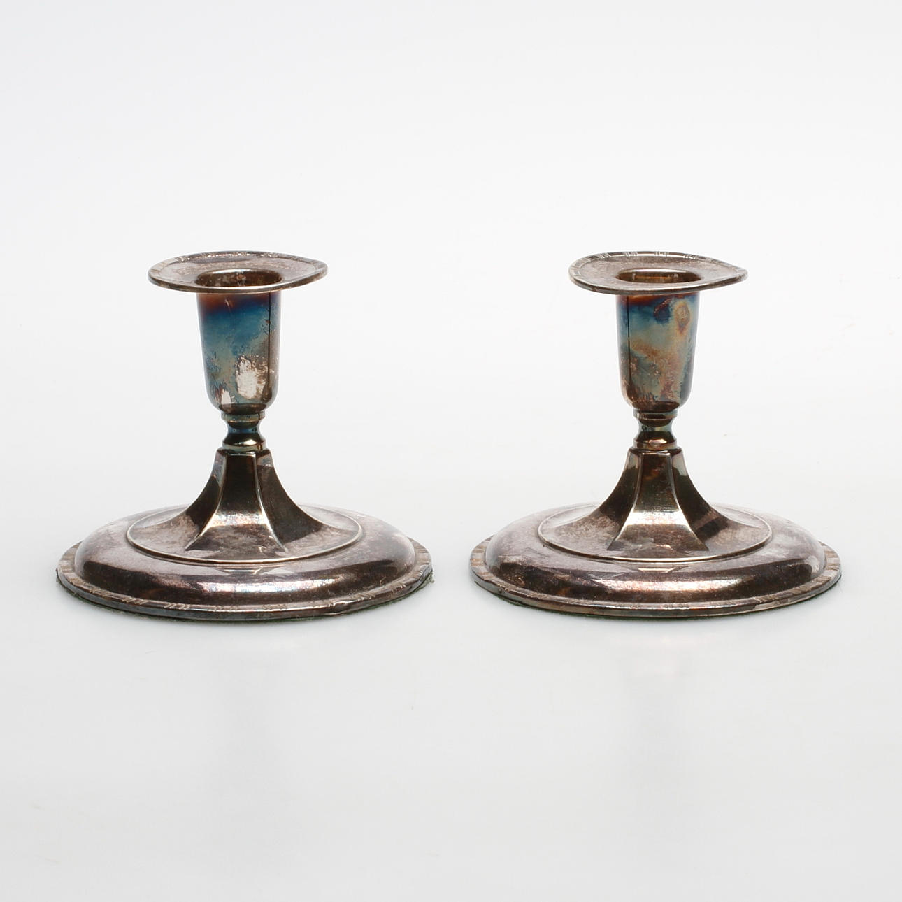 LJUSSTAKAR, ett par, silver, K&EC, Göteborg 1958.