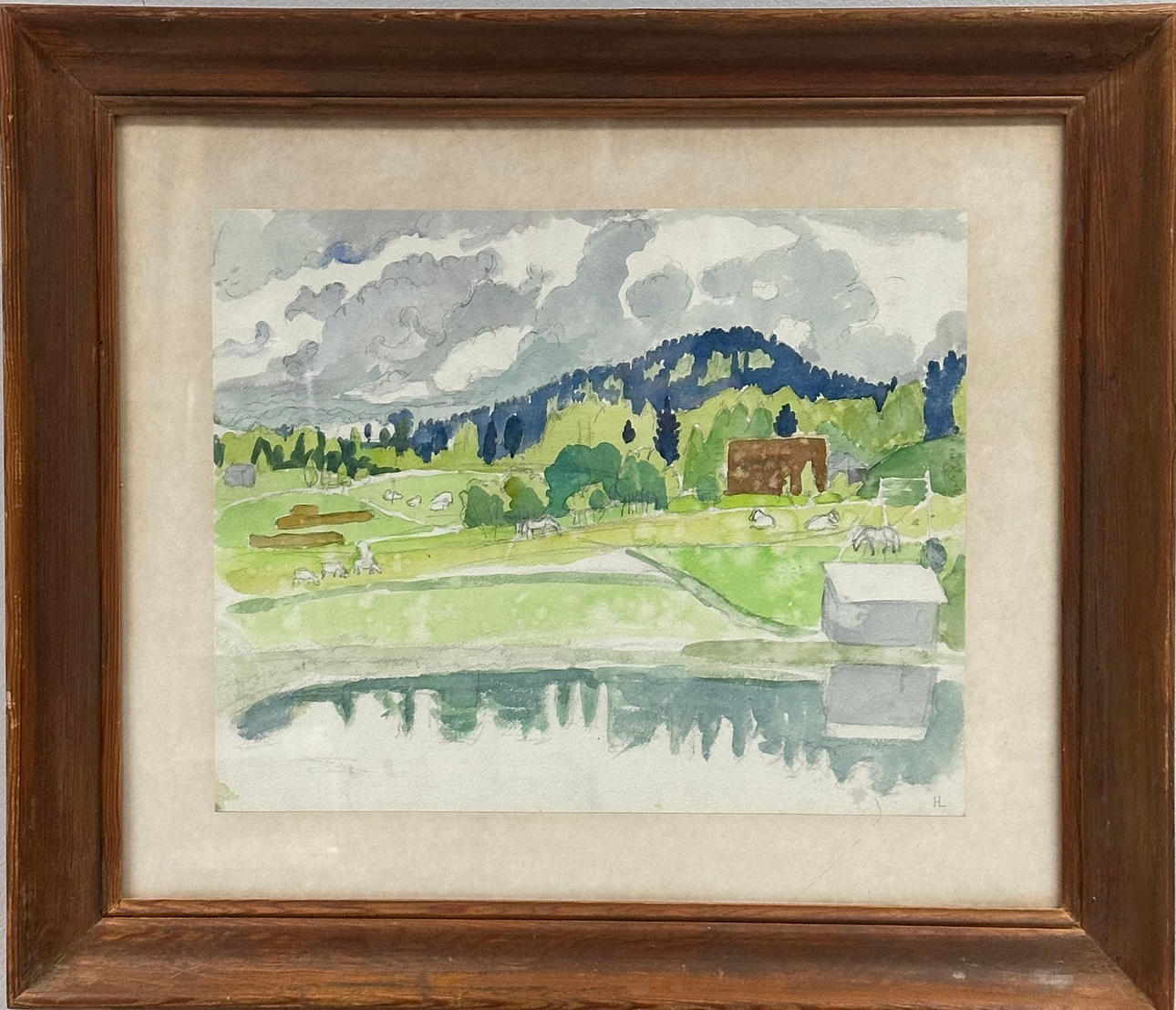 HILDING LINNQVIST. Aquarell.