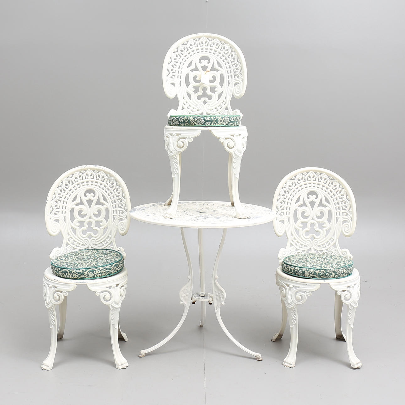 TRÄDGÅRDSMÖBEL, 4 delar, metall, 1900-talets andra hälft.