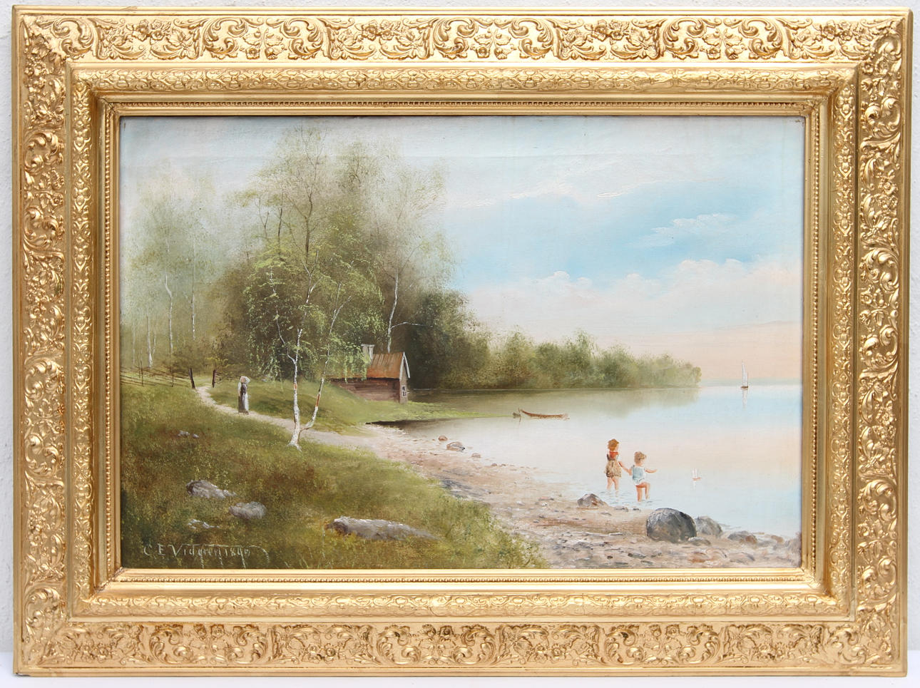 VIDEGREN. Olja på duk. Signerad.