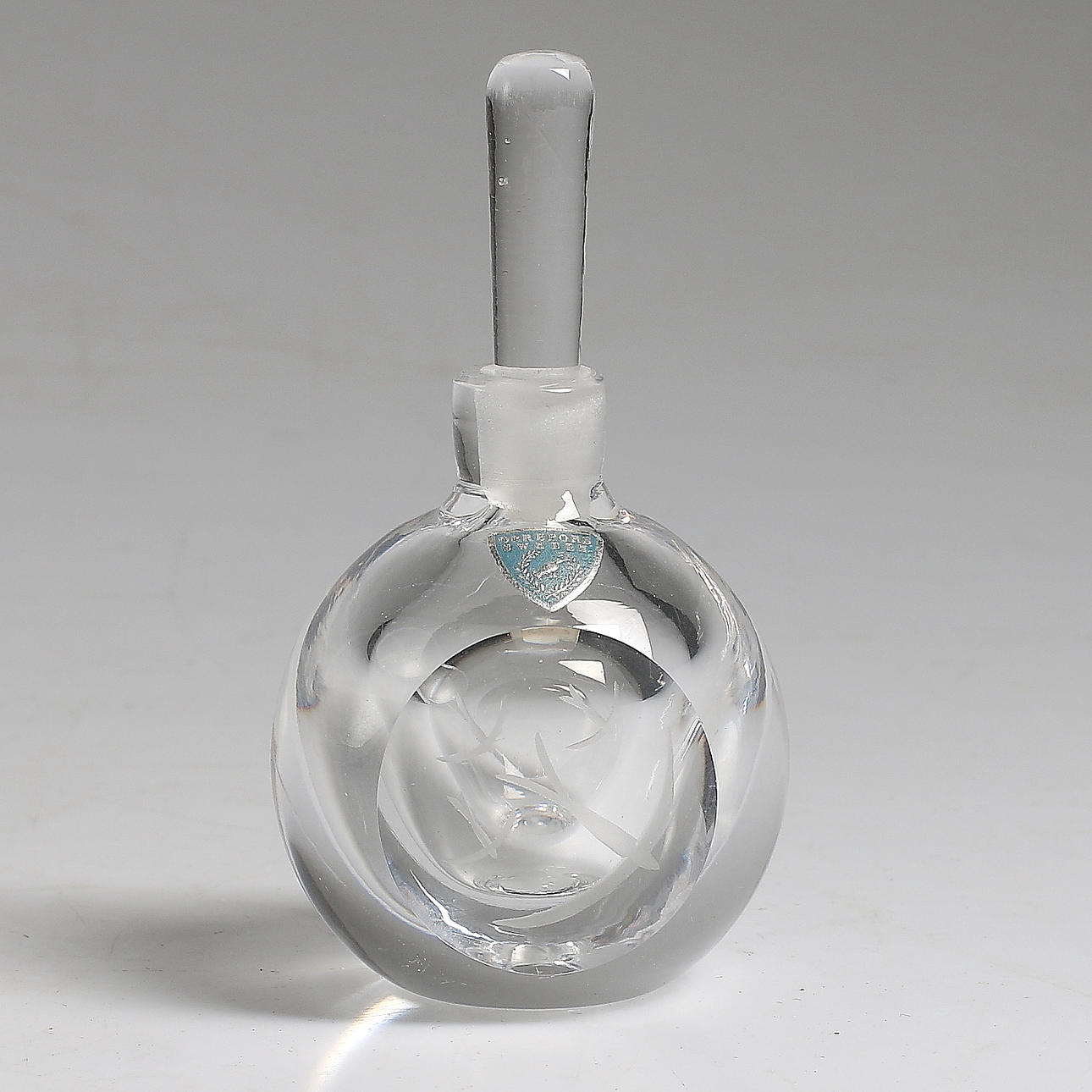 FLAKONG, glas, signerad. Orrefors. 1900-talets första hälft.