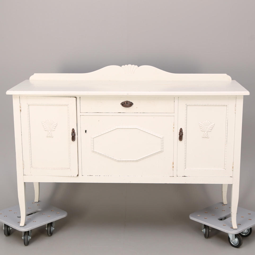 SIDEBOARD, ek, vitmålad, ek, 1930-/40-tal.
