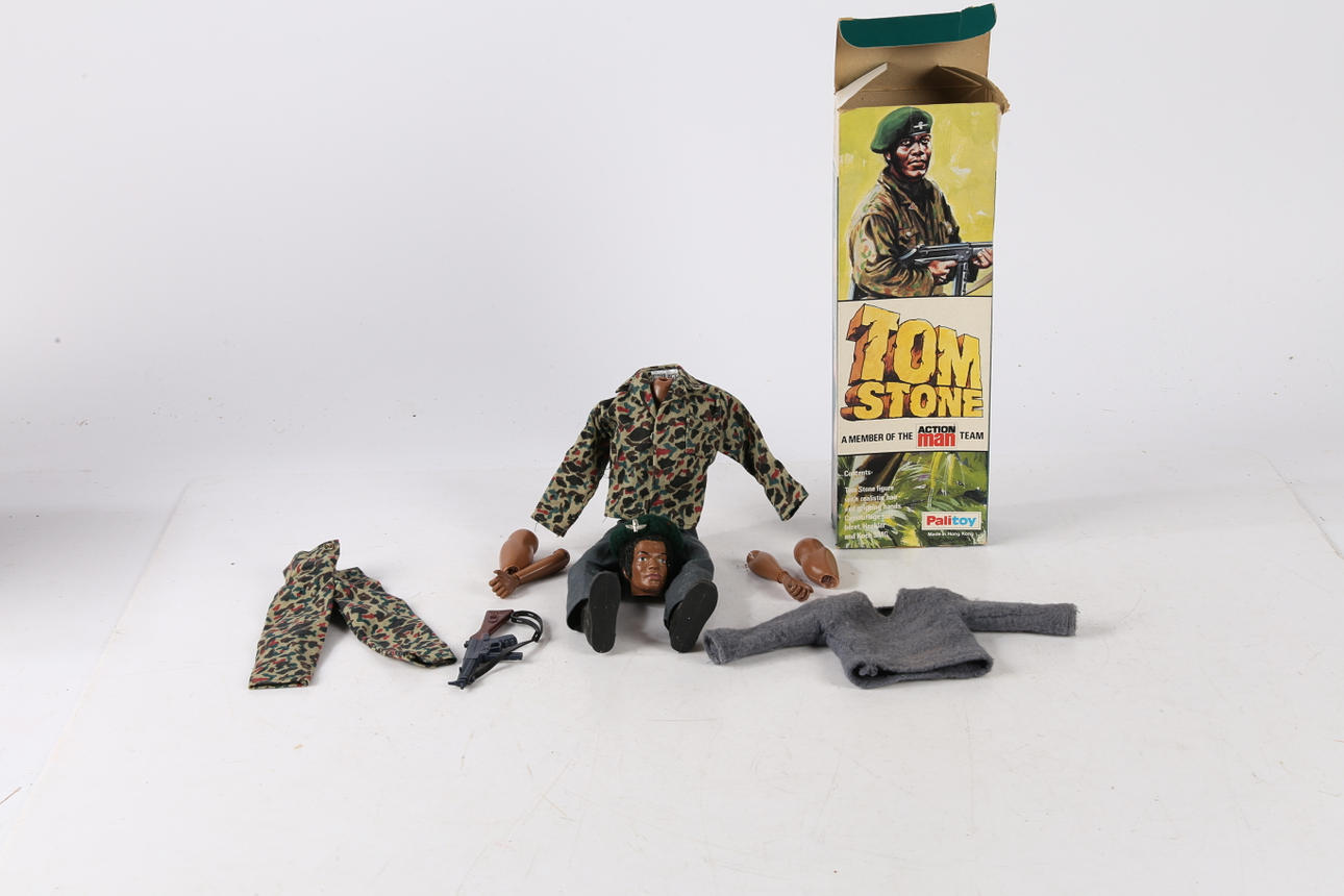 TOM STONE, EIN MITGLIED DES ACTION-MAN-TEAMS, PALITOY BOXTE.