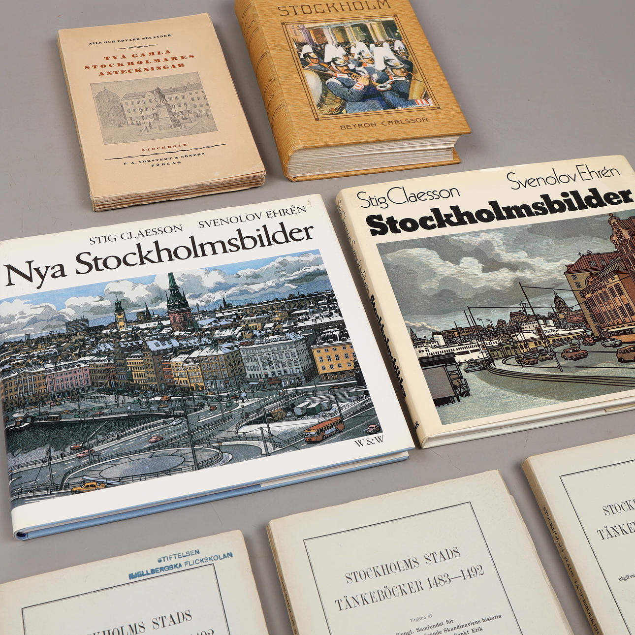 BÖCKER OM STOCKHOLM, 7 st, 1900-tal.