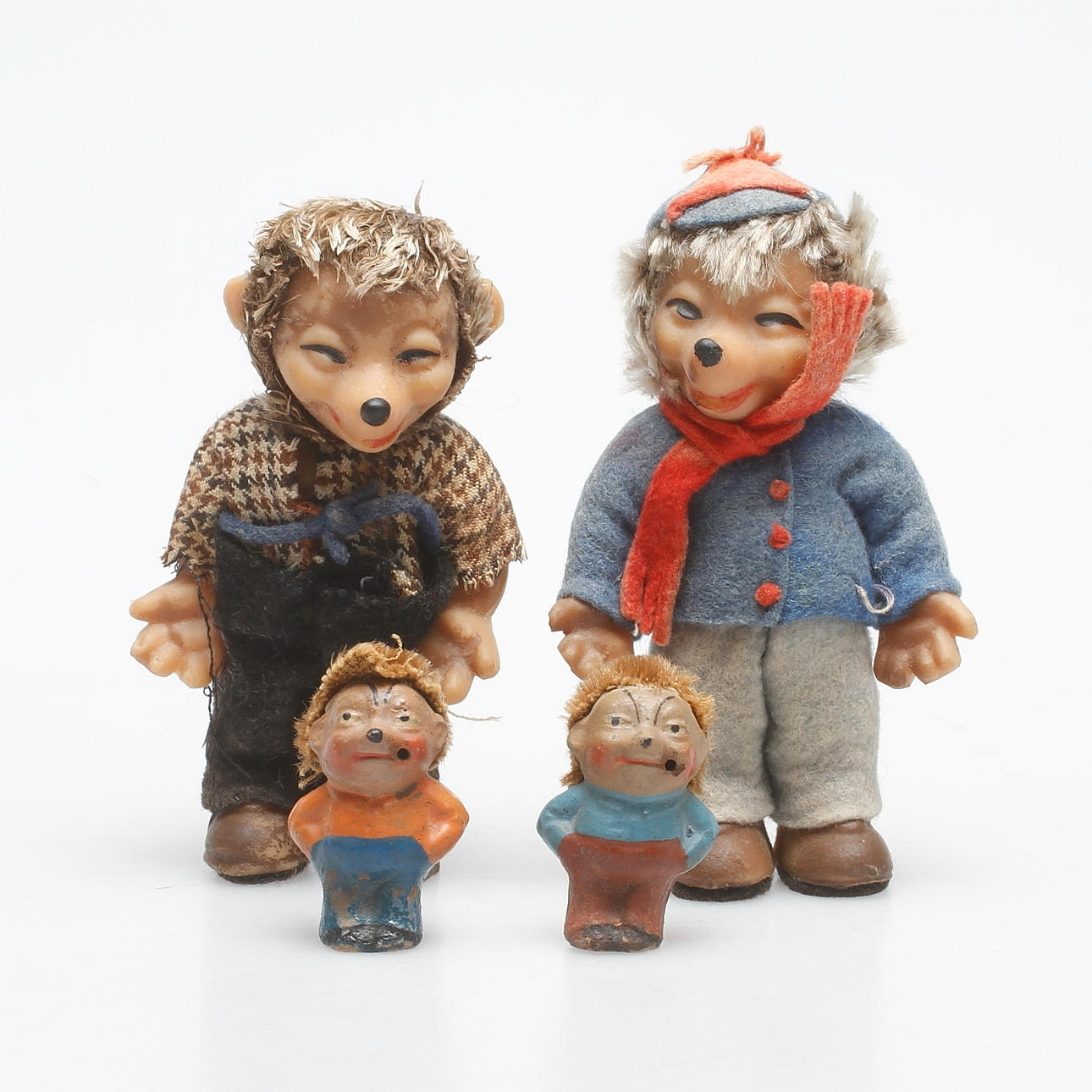 FIGURER, 4 st. Micki, Steiff, Tyskland.