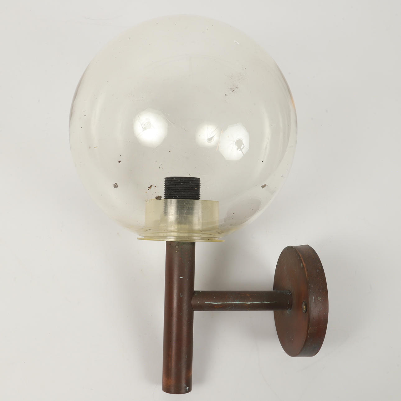 UTEBELYSNING, koppar med glaskupa, Luxus, 1900-tal.