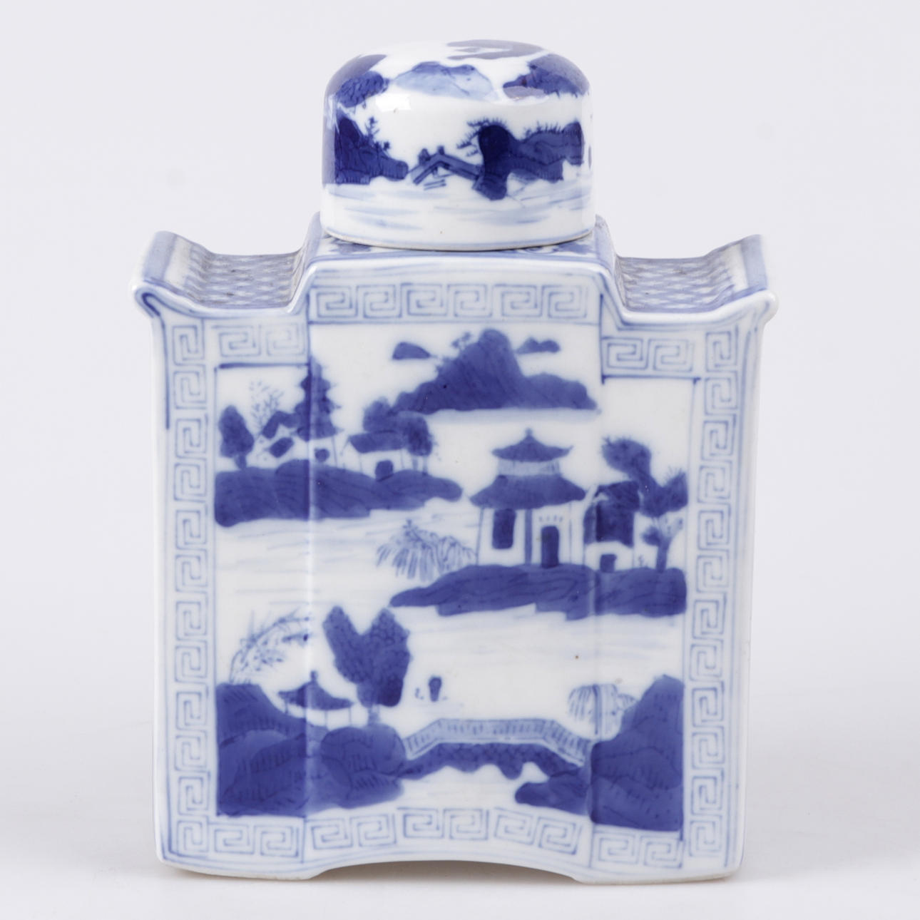 FLASKA, med lock, porslin, Kina.